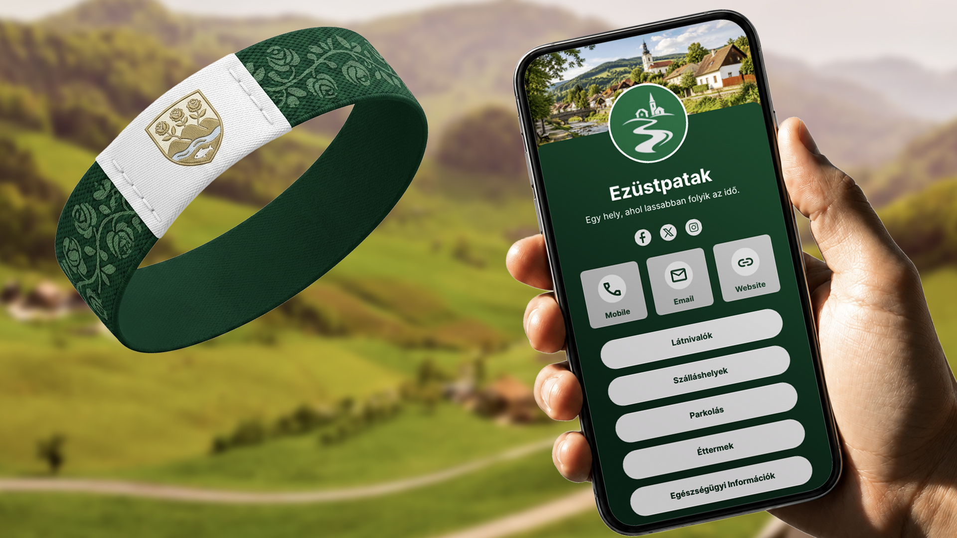 Egyedi arculatú CityBand landing oldal és textil karkötő