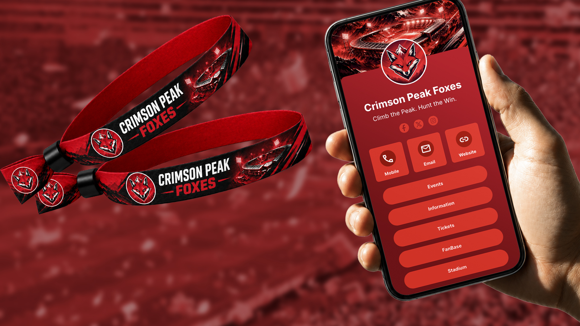 Márkázott EventBand BioPage telefonos mockup