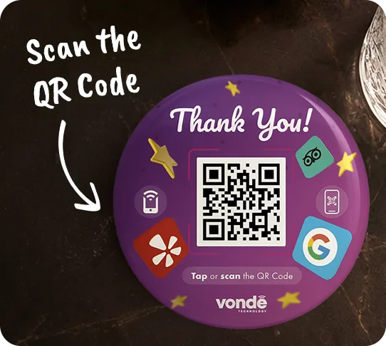 Smart tag de epoxi de Vonde sobre una mesa