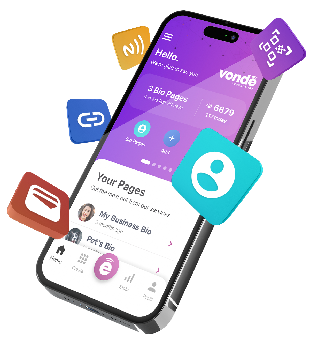 Vonde Pro APP összekapcsolt digitális eszközökkel